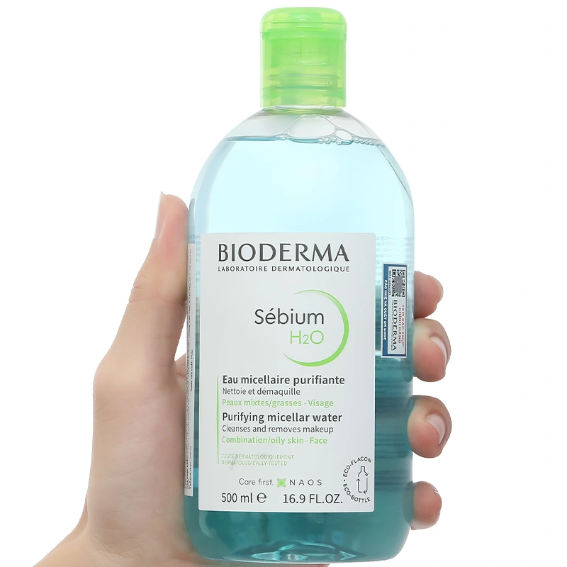 Nước tẩy trang Bioderma Sébium H2O làm sạch sâu cho da dầu và da hỗn hợp chai 500ml - 8